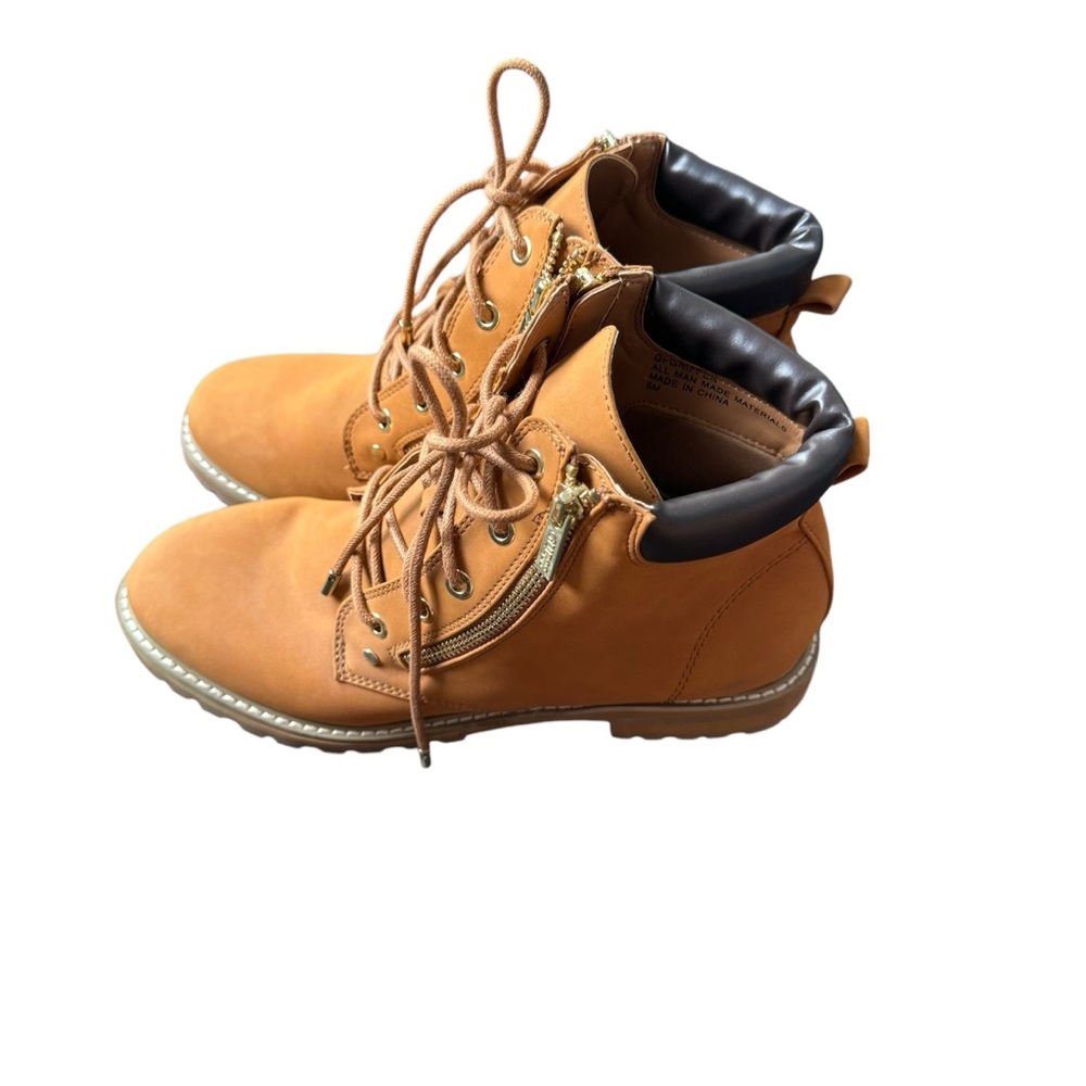 Guess chestnut brown combat boots Size 9M
